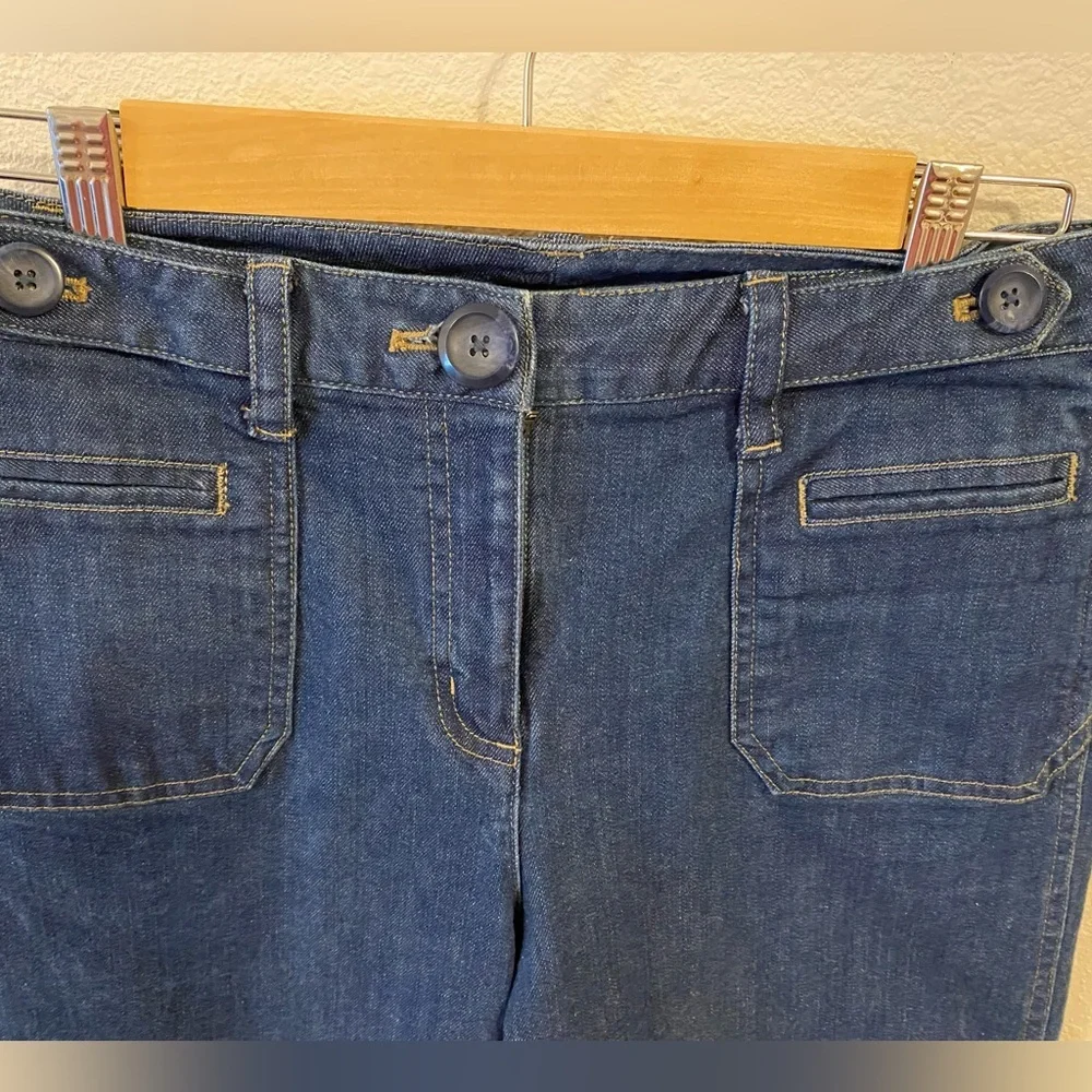 Talbots Women's Blue Denim Stretch Capri Jeans